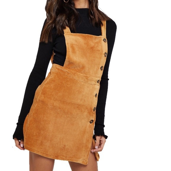 Topshop Button Down Corduroy Dress